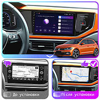 Штатна магнітола 9" Lesko для Volkswagen Polo VI (EU Market) 2017-2021 4/64Gb CarPlay 4G Wi-Fi GPS Prime 10 шт., фото 3