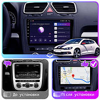 Штатна магнітола 9" Lesko для Volkswagen Scirocco R I 2009-2014 4/64Gb CarPlay 4G Wi-Fi GPS Prime Вольксв 6шт, фото 3