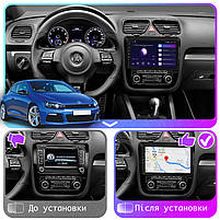 Штатна магнітола 9" Lesko для Volkswagen Scirocco III 2008-2014 4/64Gb CarPlay 4G Wi-Fi GPS Prime Волькс 15 шт., фото 3