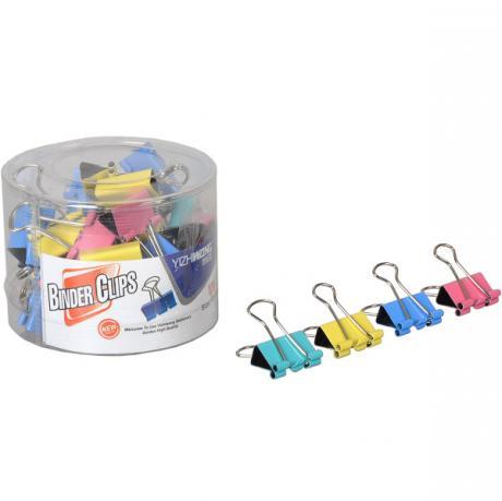 Від 60 шт. Биндер 15мм 3106 цветной купити дешево оптом в інтернет-магазині