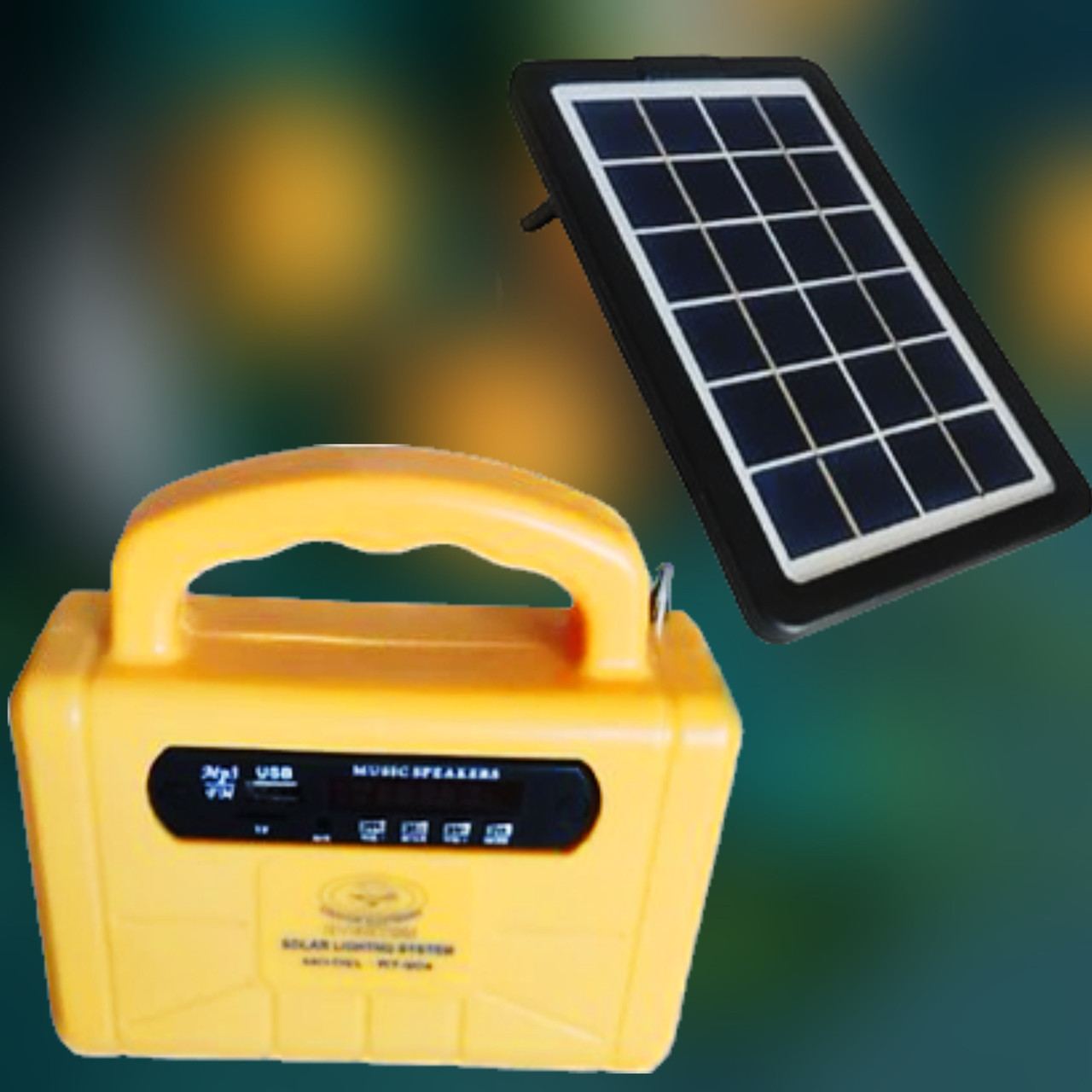 СОННІЧНА СТАНЦІЯ ПАНЕЛЬ, ФОНАРІК ОСВІТЛЕННЯ SOLAR Light POWERED RT-904