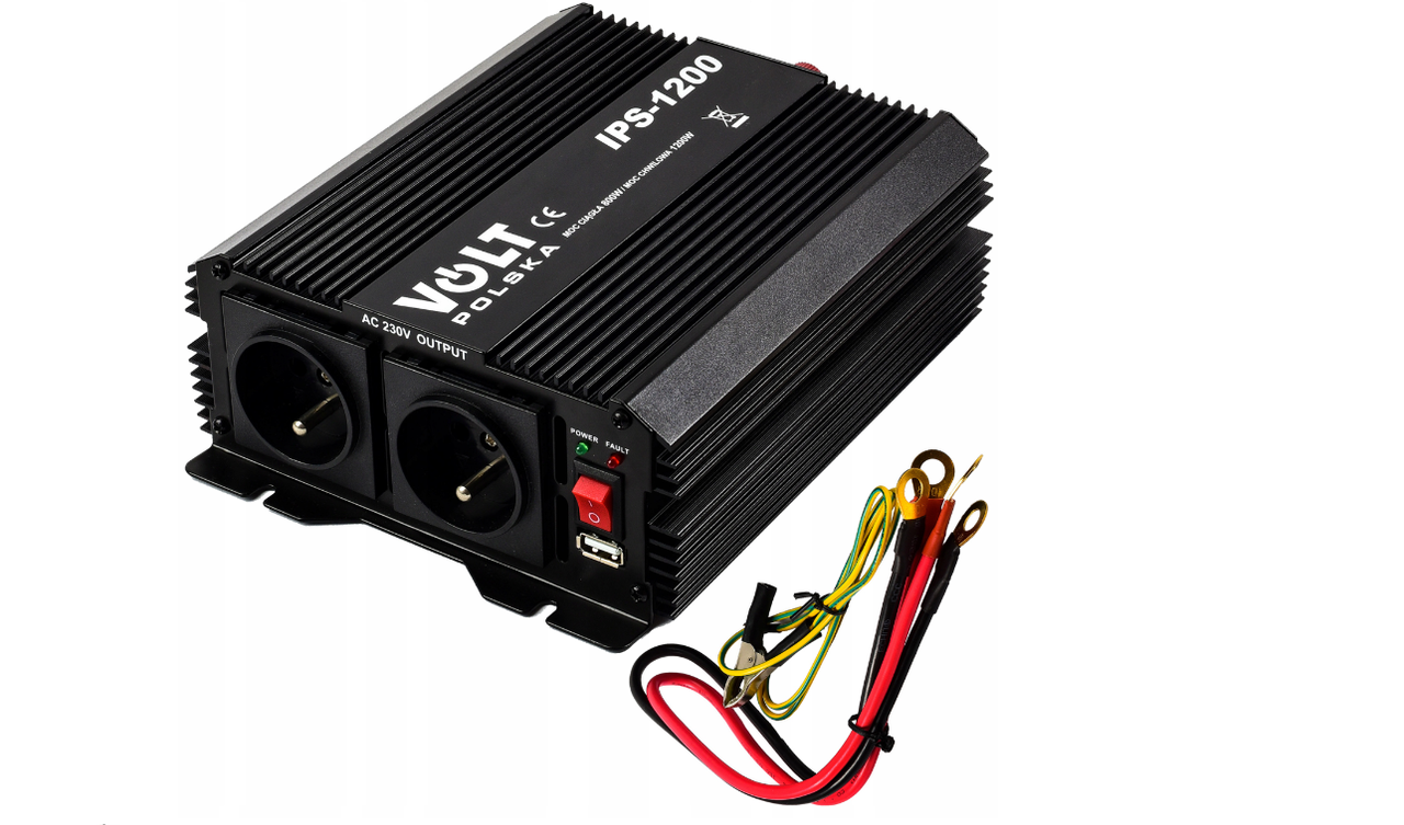 Перетворювач інвертор Volt  Polska 24V 230V 800 1200W USB IPS-1200 модифікована синусоїда