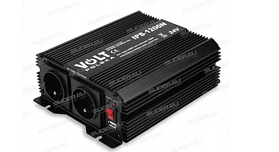 Перетворювач інвертор Volt  Polska 24V 230V 800 1200W USB IPS-1200 модифікована синусоїда, фото 2