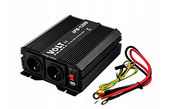 Перетворювач інвертор Volt  Polska 24V 230V 800 1200W USB IPS-1200 модифікована синусоїда, фото 3