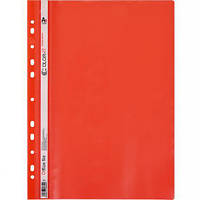 Від 24 шт. Швидкозшивач  А4 "C" пластиковий червоний 69852 купити дешево оптом в інтернет-магазині