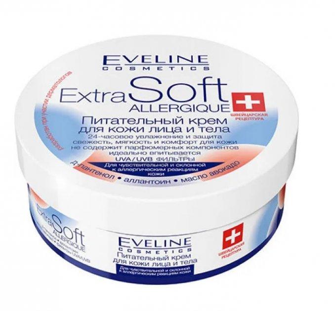 Крем поживний  для обличчя та тіла Eveline для чутливої шкіри Extra Soft 200 мл (5907609328748)