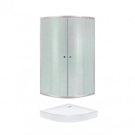 Душова кабіна 80x80 см Lidz Latwa, скло матове Frost 4 мм + низький піддон Qtap Robin, фото 1