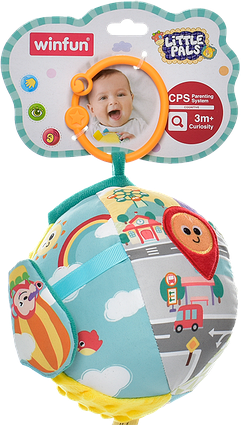 М'ячик підвіска на коляску 24см брязкальце плюш 0268-NI