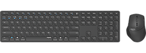 Комплект клавіатура + миша бездротова USB + Bluetooth Rapoo 9800M Wireless Dark Grey сіра