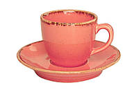Чашка кофейная 80 мл с блюдцем в наборе Porland Seasons Orange (212109.O)