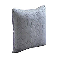Двостороння декоративна подушка "Velour" Grey 40х40 см. Подушка інтер'єрна маленька