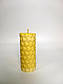 Свічка  "Медові соти" з соєвого воску, крафтова, Декоративна свічка подарунок новорічний, фото 5