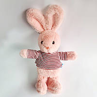 Мягкая игрушка Зайчик розовый в кофте, 35 см