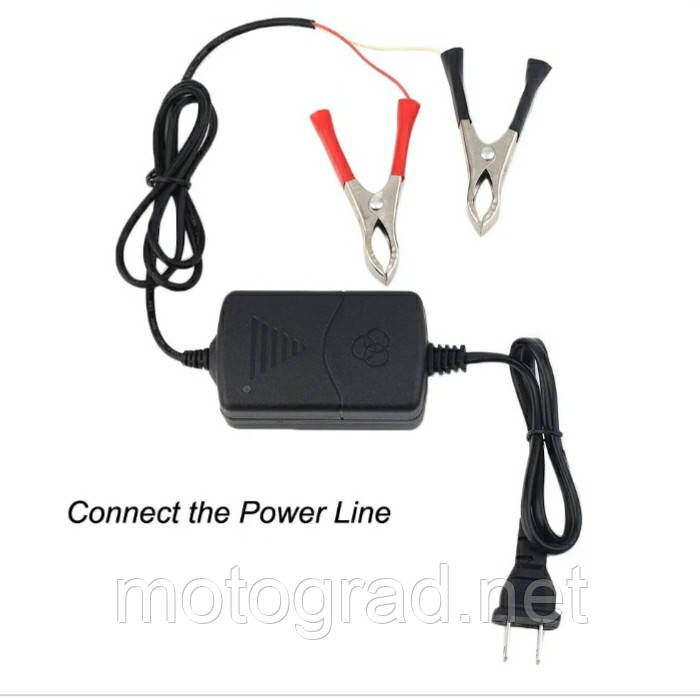 Мотозарядний пристрій для акумулятора 12 V, від 2.3 Ah до 20 Ah VLAND, фото 1