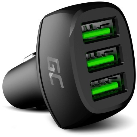 Green Cell Power Ride Car Charger 3x USB Ultra Charge, Quick Charge 3.0, фото 1