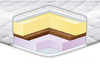 Топпер футон тонкий средне-жесткий матрас для выравнивания поверхности Memory-Cocos 3 в 1 трикотаж Eurosleep