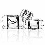 Чорна прозора сумка в пологовий будинок маленька розмір 31х21х14 міцна і містка, 002Ч, фото 2