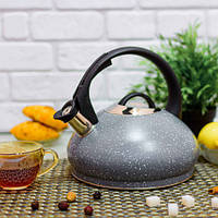 Чайник зі свистком 3 л мармурове покриття Edenberg EB-8812 Чайник для індукційної плити Чайник газовий