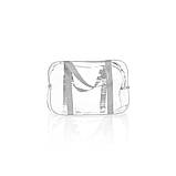 Набір з трьох прозорих сумок в пологовий будинок різних розмірів світло-сірі міцні місткі, 001СС, фото 4