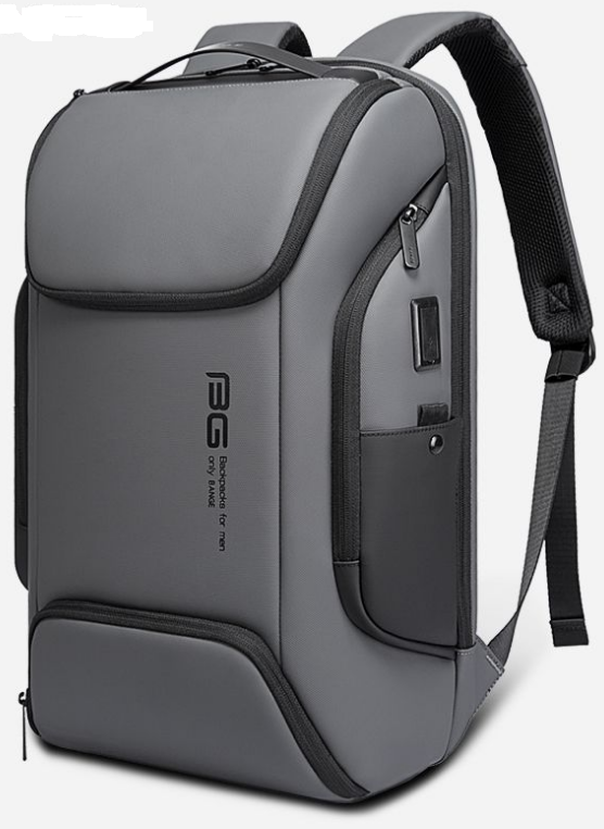 Рюкзак міський Bange BG-7267 USB-роз'єм вологостійкий дорожний для ноутбука 15,6 колір сірий 25л