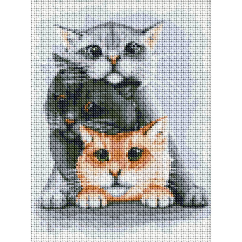 Алмазна мозаїка "Маленькі улюбленці" Ідейка AMO7134 30х40 см, фото 1