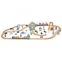 Іграшкова дерев'яна залізниця PolarB (90 ел.) Viga Toys 44067