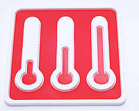 Подставка под горячее Bona Thermometer 15x15см красно-белый