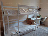 Ліжко TOKYO 190*80 см двохярусне з шухлядою 190*80 см (бук) (фарбоване) (біле), фото 2