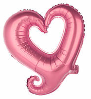 Воздушные шарики "Сердце", цвет розовый, размер 35 см