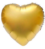 Повітряні кулі "Heart" Ø - 45 см, колір - золото (сатин)