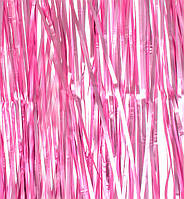 Шторка занавес из дождика для фотозоны, 2х1 м., цвет - розовый матовый