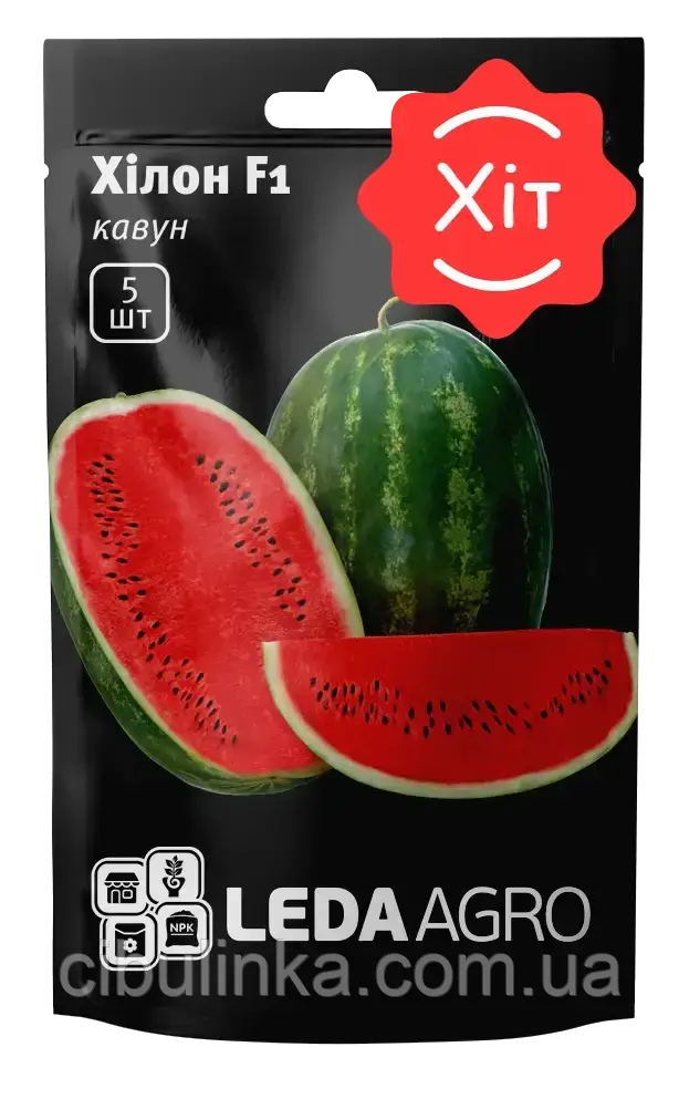 Насіння Кавун Хілон F1 Leda Agro 5 шт., фото 1
