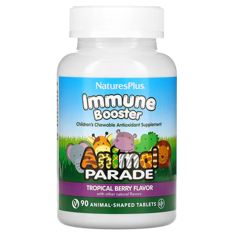 Вітаміни Animal Parade Kids Immune Booster Natures Plus 90 жувальних таблеток, фото 1