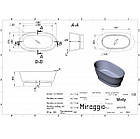 Ванна Miraggio окремішня 1600х800 Molly, фото 6