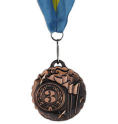Спортивна нагорода медаль зі стрічкою d = 50 мм (3 місця бронза) НМ-3