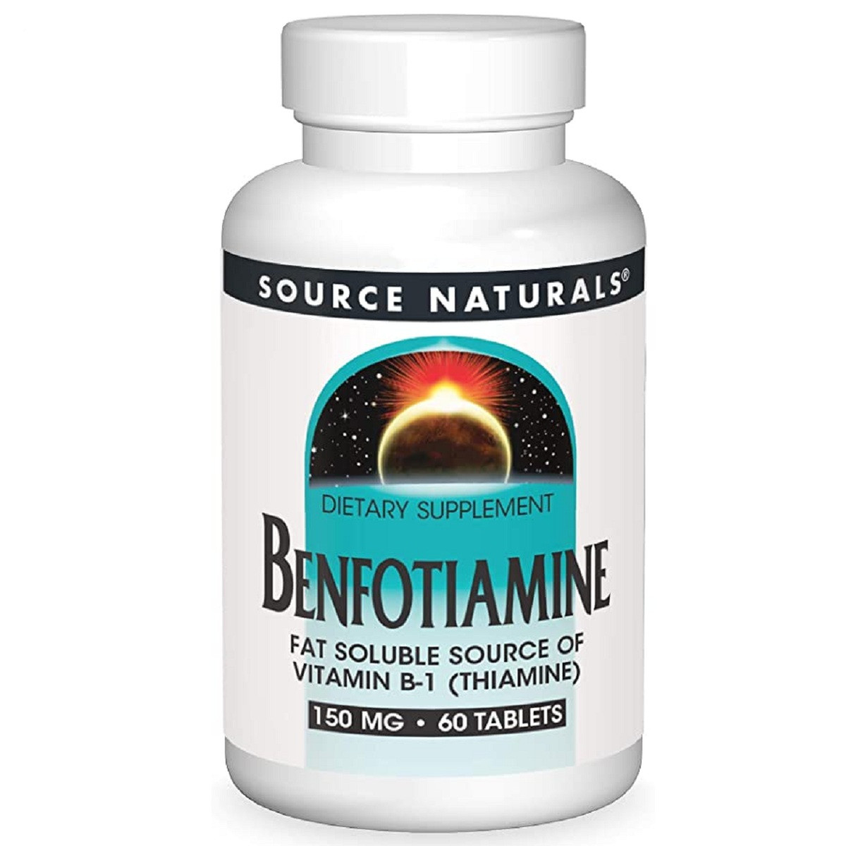 Бенфотиамин, 150 мг, Benfotiamine, Source Naturals, 60 таблеток (ID ...