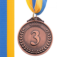 Спортивная награда медаль с лентой d=50 мм (3 место бронза) C-4333