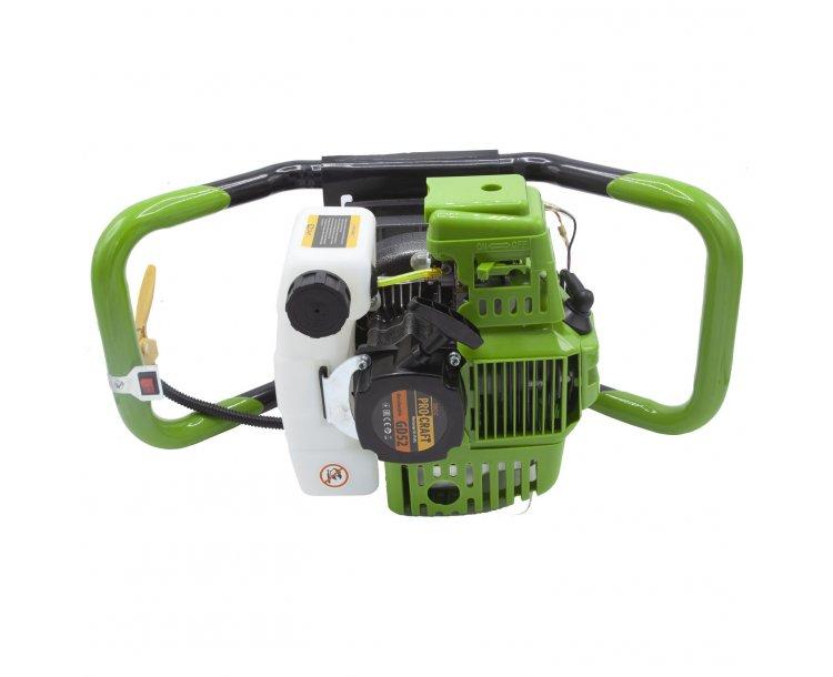 Бензобур PROCRAFT PROFESSIONAL GD52 (2-х тактный двигатель, удобная рукоятка, система легкого запуска). БЕЗ БУРОВОЙ НАСАДКИ