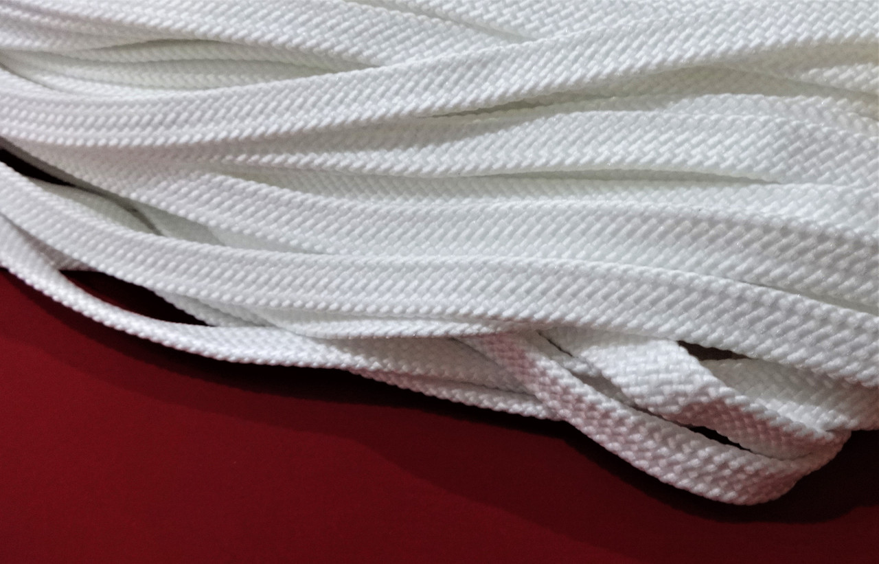 Шнур поліефірний  12 мм білий для товстовок і худі, фото 1