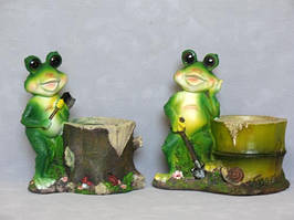 Кашпо для квітів з пласткерамики Жаба К4.007