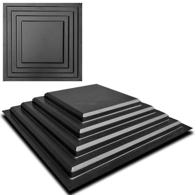 Форма для кришки 480х480х100 мм на стовп паркану Сходи (майданчик 140*140 мм); для бетонних кришок на паркан