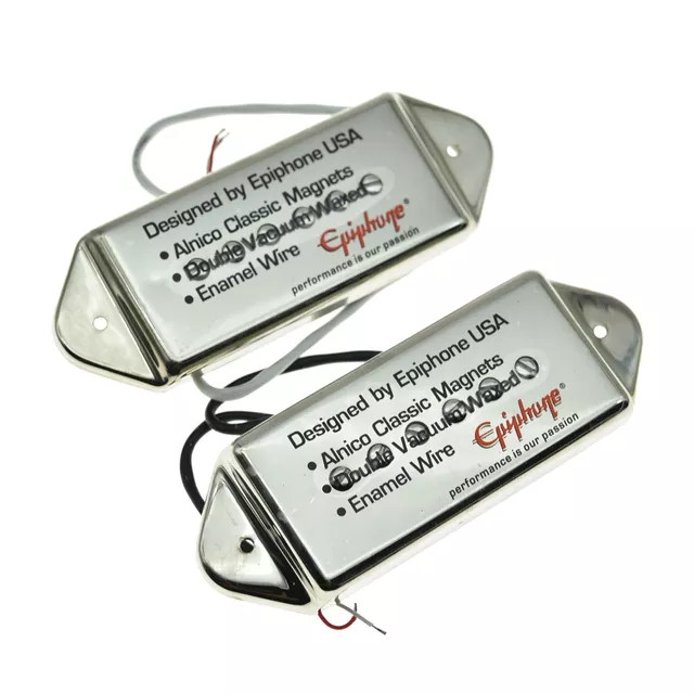 Вінтажні датчики хамбакери Epiphone P90 alnico для електрогітари гітари хром, фото 1