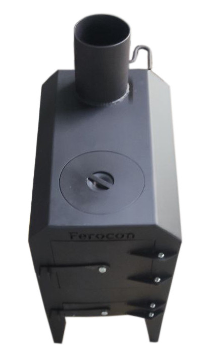 Печь-буржуйка Длительного Горения с Варочной Поверхностью Ferocon Ирис ...