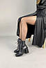 Жіночі демісезонні черевики ShoesBand Чорні натуральні шкіряні всередині байка 36 (24 см) (S99371д), фото 6