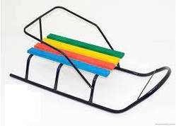 Гр Сани "Класік" плоскі полози синій / БЕЗ РУЧКИ /