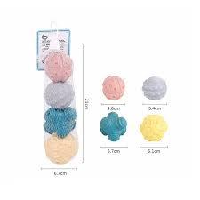 Сенсорні м’ячики 638-19 (120/2) 4 шт в сітці, фото 1