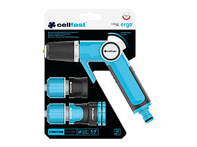 Комплект Cellfast ERGO з прямим пістолетним зрошувачем 1/2-5/8 дюйма садовий — 53-520, фото 3