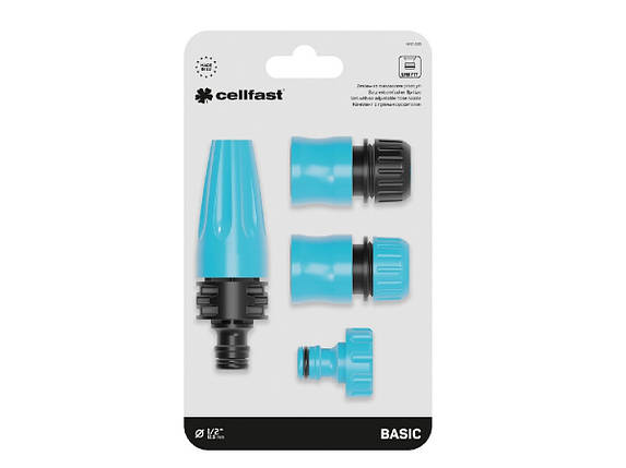 Комплект Cellfast BASIC з прямим зрошувачем 1/2-5/8 дюйма садовий — 50-500, фото 2