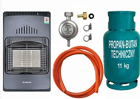 Обігрівач керамічний газовий з балоном та редуктором (Комплект )