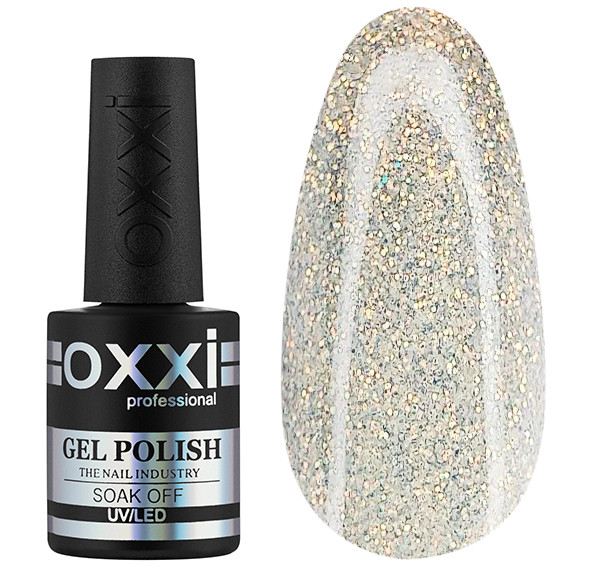 Гель-лак для нігтів Oxxi Professional Opal 10 мл, No 1 прозорий з мікроблеском